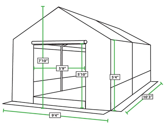 King Canopy 10 x 10 Foot Steel Frame Greenhouse