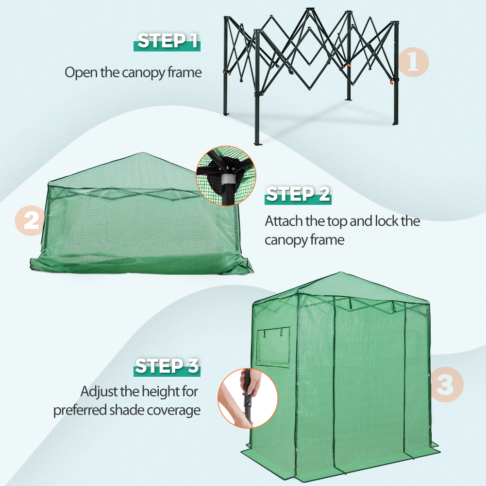Eagle Peak 6 x 4 Foot Portable Walk-In Greenhouse