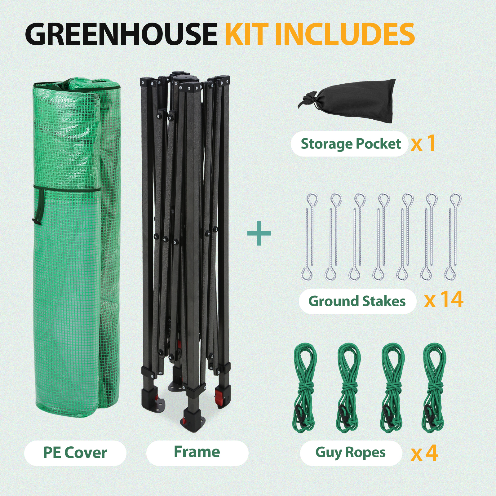 Eagle Peak 8 x 6 Foot Portable Walk-In Greenhouse