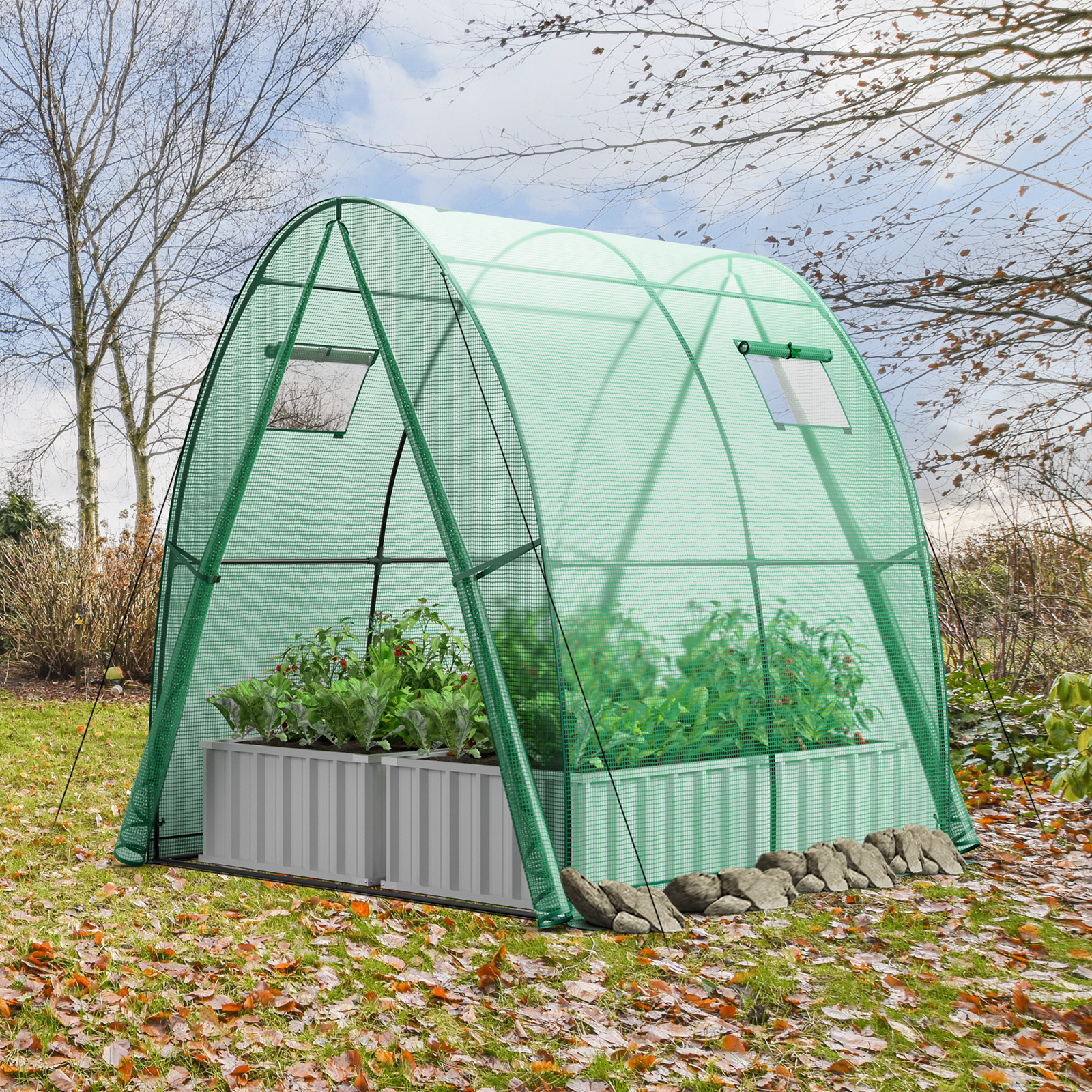 Costway 6 x 6 Foot Walk-In Tunnel Greenhouse