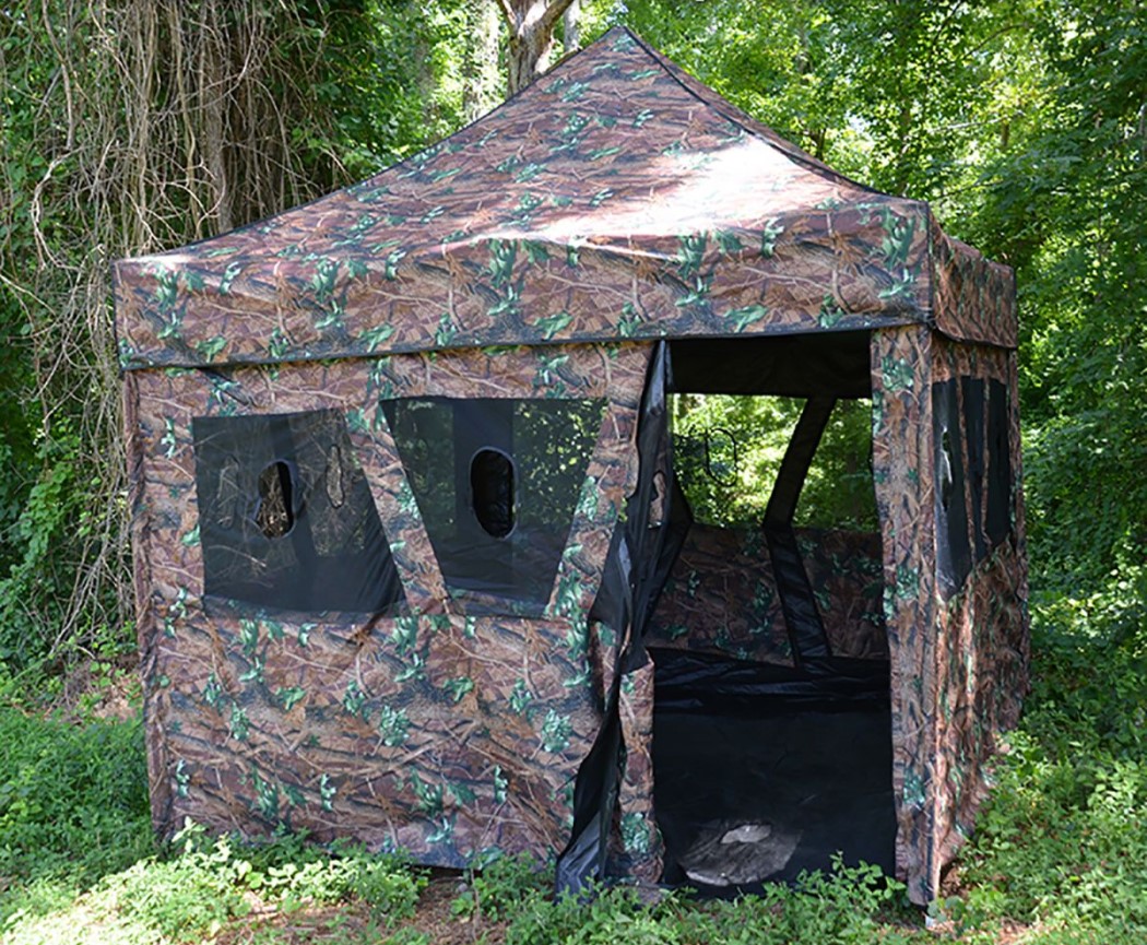 King Canopy 10 x 10 Foot Camouflage Steel Frame Hunting Blind and Instant Pop Up Tent