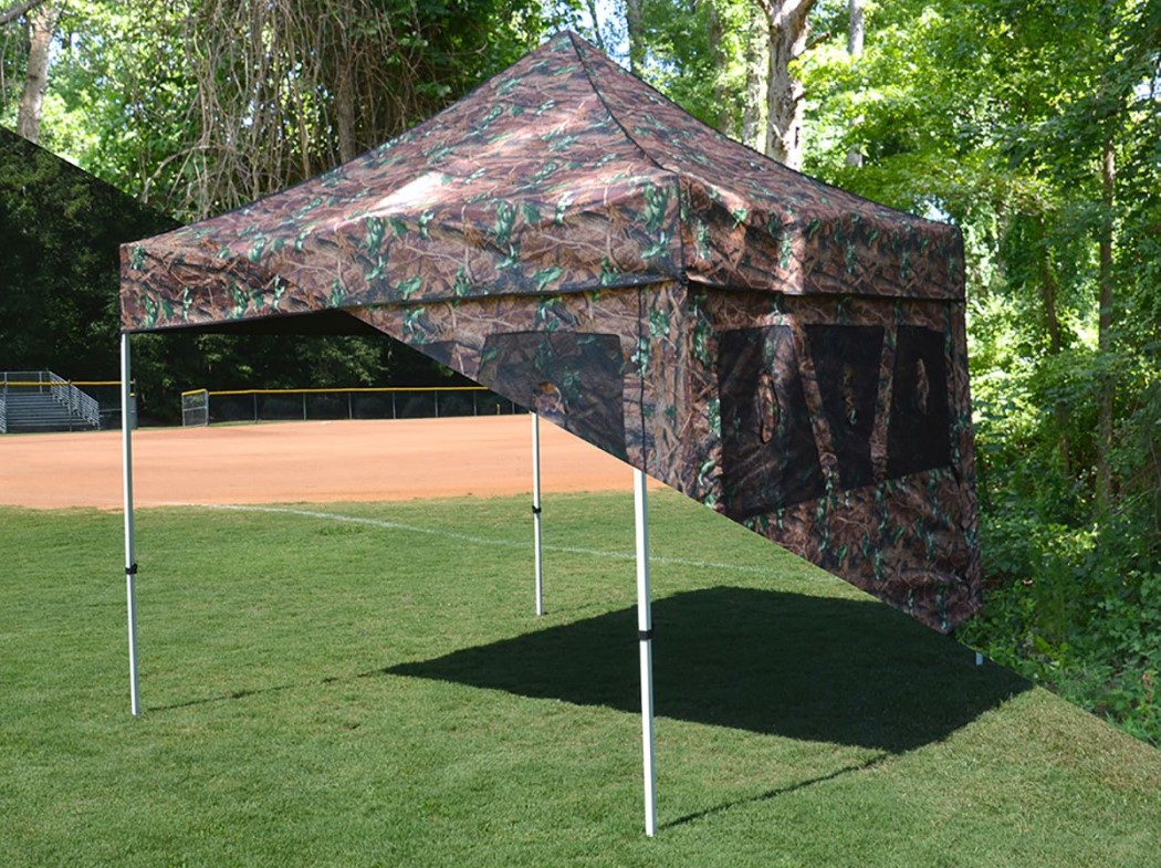 King Canopy 10 x 10 Foot Camouflage Steel Frame Hunting Blind and Instant Pop Up Tent