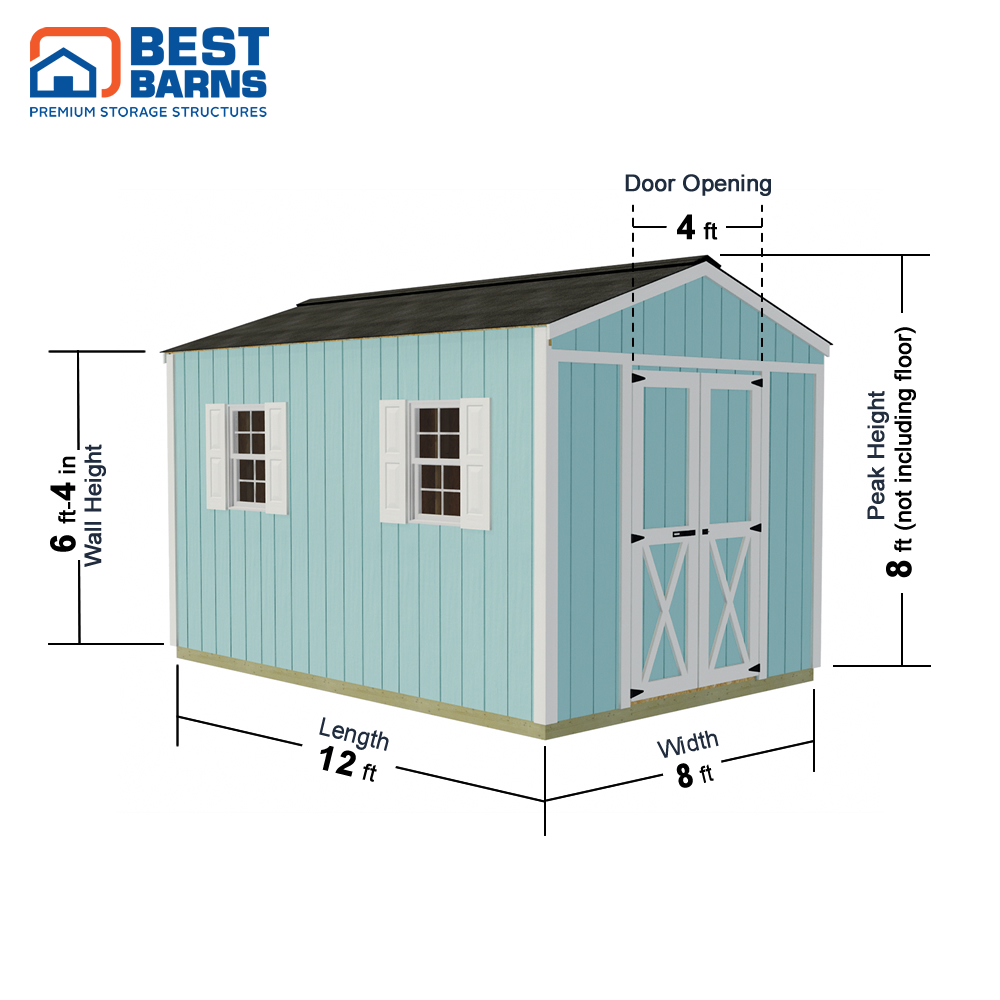 Best Barns 8 x 12 Foot Handmade Haven Mini Storage Shed