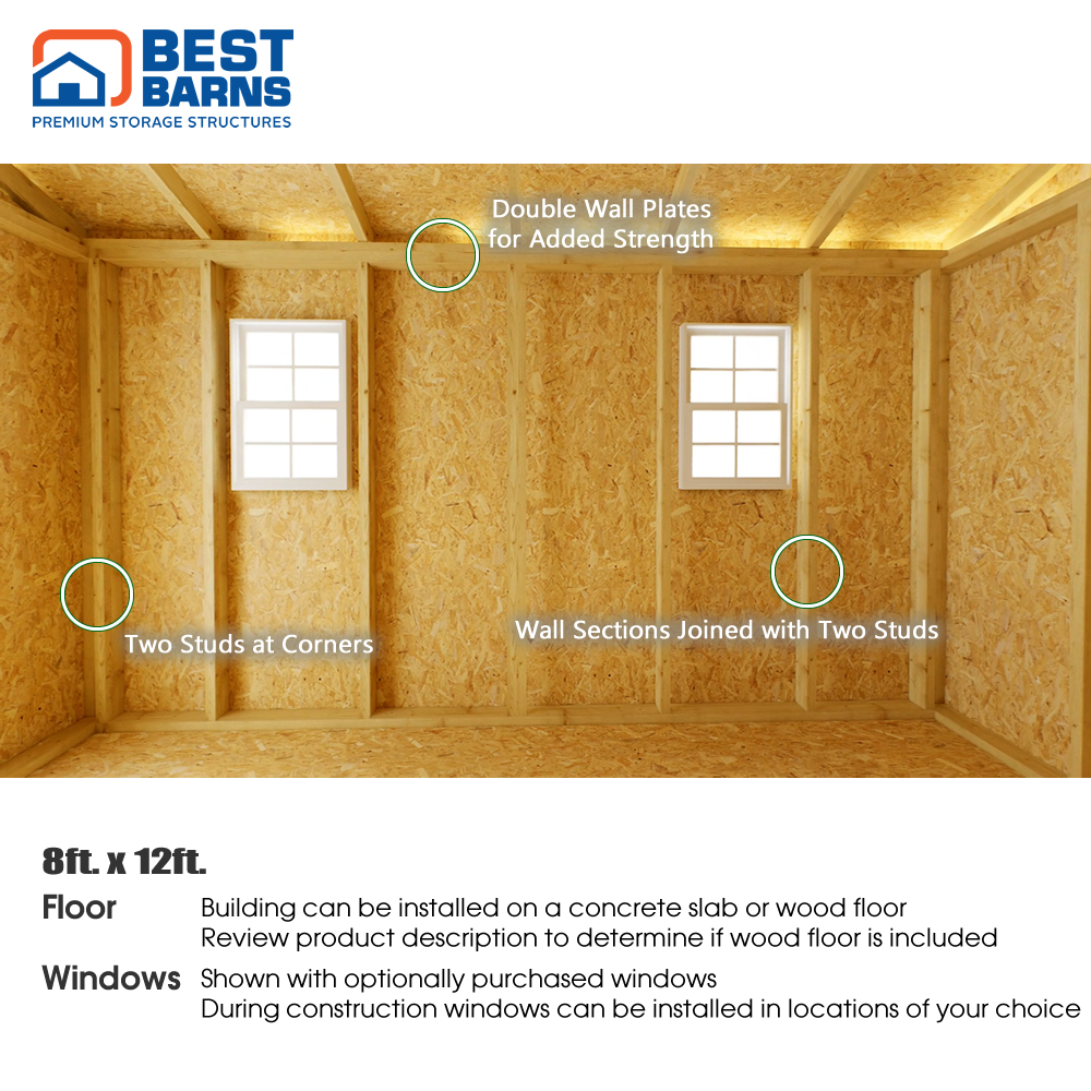 Best Barns 8 x 12 Foot Handmade Haven Mini Storage Shed