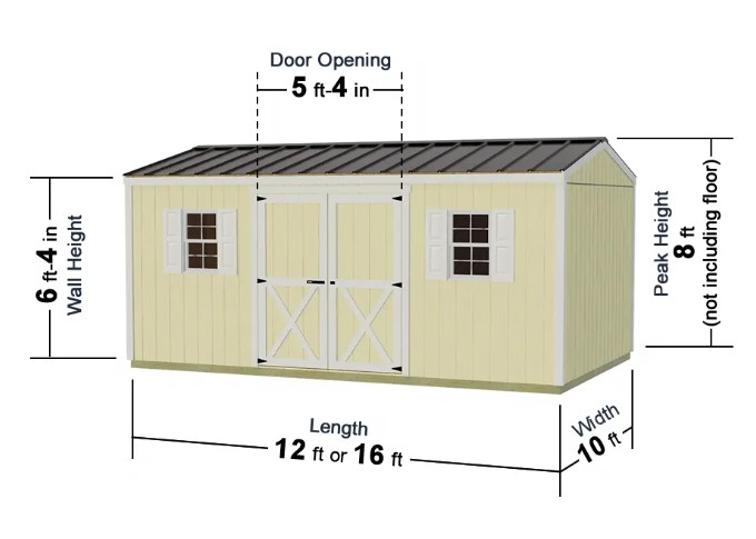 Best Barns 10 x 12 Foot Handmade Haven Wood Shed