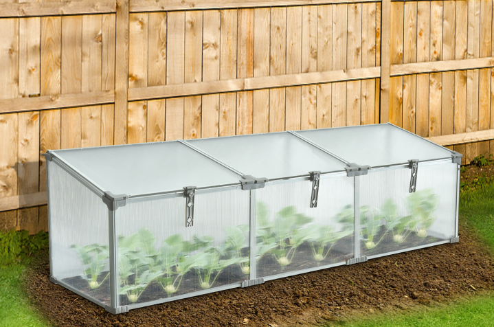 Hanover 70 x 20 Inch Single Mini Cold Frame Greenhouse