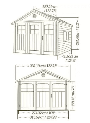Lifetime 11' x 11' Shed with Trifold Door