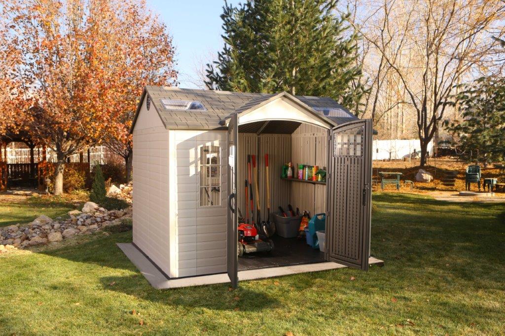 Lifetime 10' x 8' Garden Style Storage Shed with Skylights