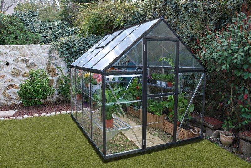 Palram - Canopia Grey Hybrid 6 x 8 Greenhouse