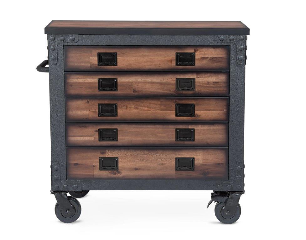 DuraMax 36 Inch Rolling Tool Chest with Wood Top