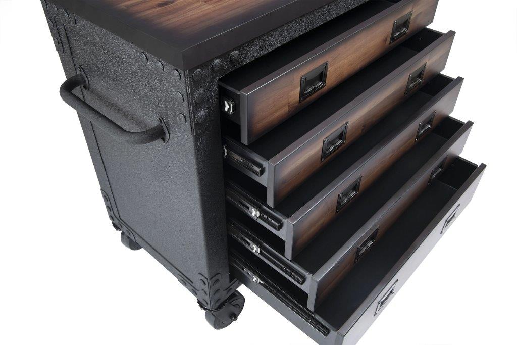 DuraMax 36 Inch Rolling Tool Chest with Wood Top