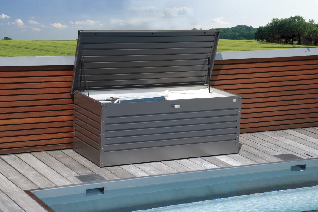 Biohort Dark Grey Steel Leisure Time Deck Box - 210 Gallon