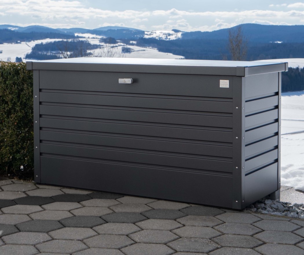 Biohort Dark Grey Steel Leisure Time Deck Box - 120 Gallon