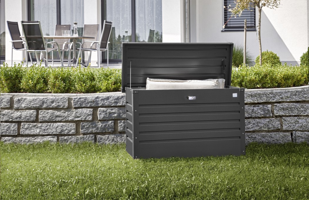 Biohort Dark Grey Steel Leisure Time Deck Box - 51 Gallon