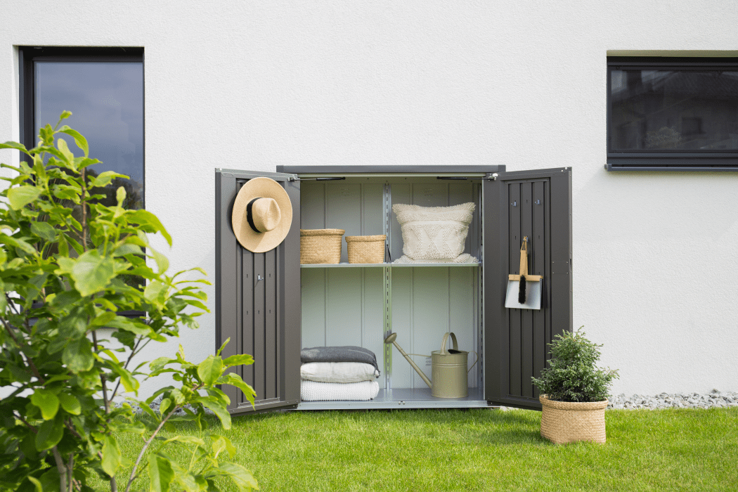 Biohort 8 Square Foot Dark Grey Steel Romeo Storage Locker