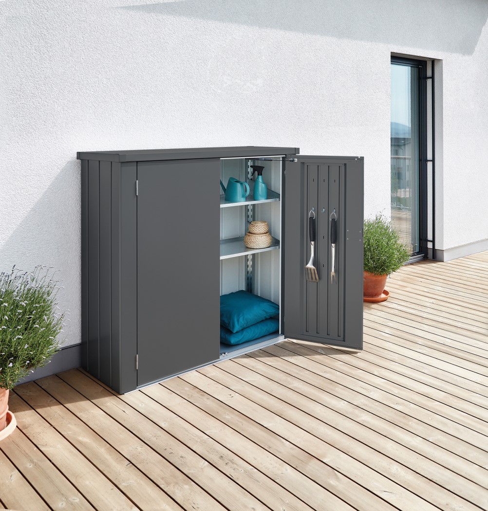 Biohort 8 Square Foot Dark Grey Steel Romeo Storage Locker