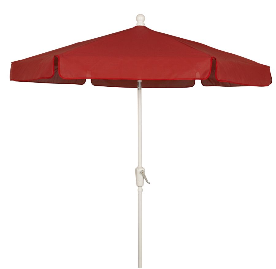 Fiberbuilt 7.5 Foot Hexagon Home Garden Umbrella with Vinyl Canopy