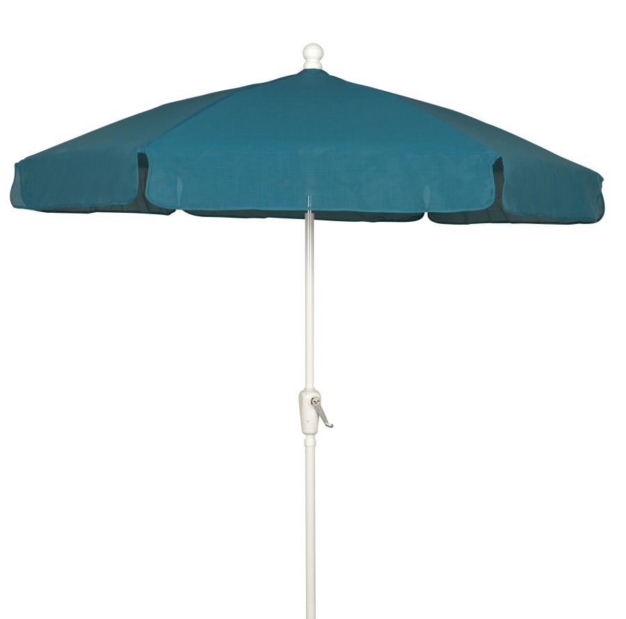 Fiberbuilt 7.5 Foot Hexagon Home Garden Umbrella with Vinyl Canopy