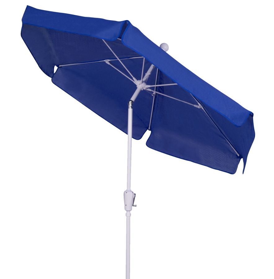 Fiberbuilt 7.5 Foot Hexagon Home Garden Tilt Umbrella with Vinyl Canopy