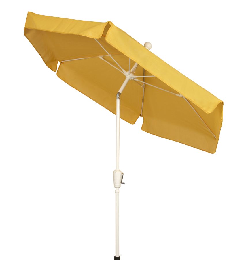 Fiberbuilt 7.5 Foot Hexagon Home Garden Tilt Umbrella with Vinyl Canopy