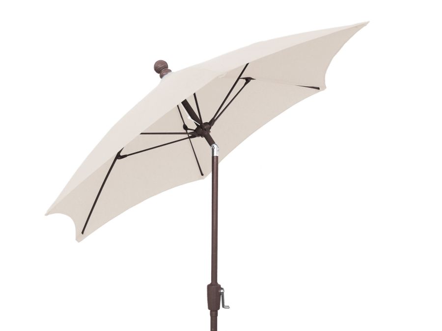 Fiberbuilt 7.5 Foot Hexagon Home Patio Tilt Umbrella with Acrylic Canopy