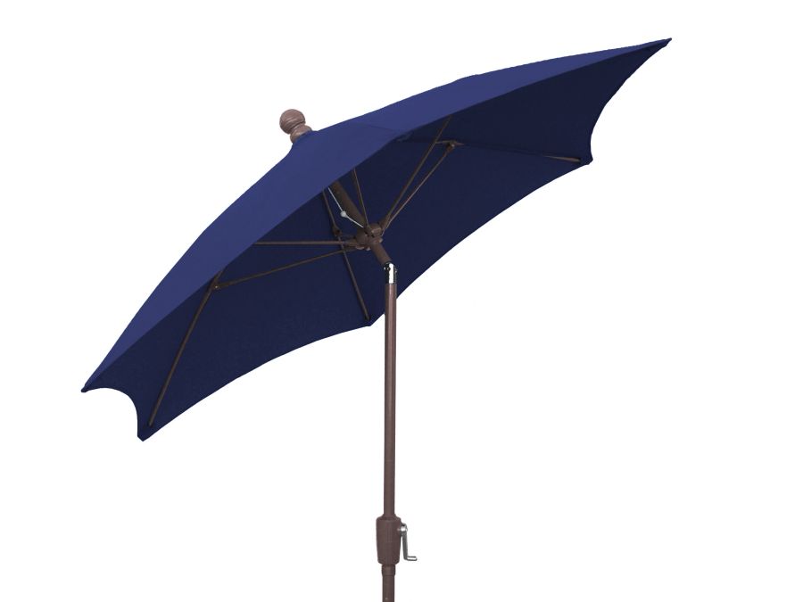 Fiberbuilt 7.5 Foot Hexagon Home Patio Tilt Umbrella with Acrylic Canopy