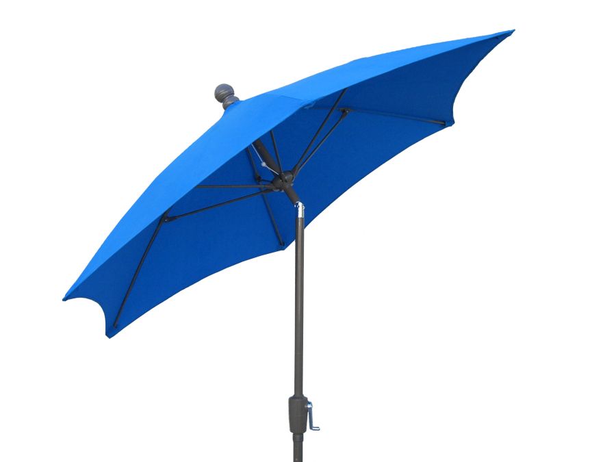 Fiberbuilt 7.5 Foot Hexagon Home Patio Tilt Umbrella with Acrylic Canopy
