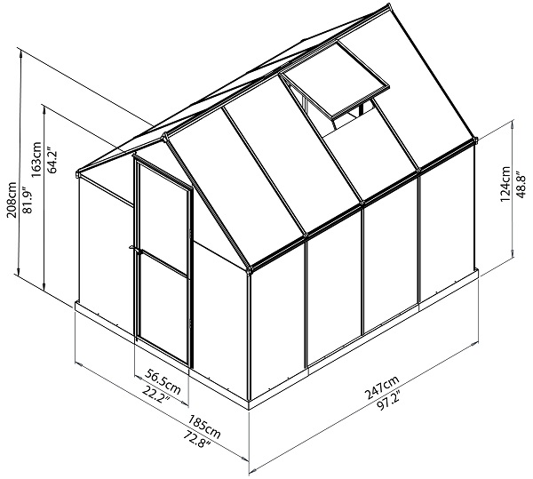 Palram - Canopia Hybrid 6 x 8 Greenhouse