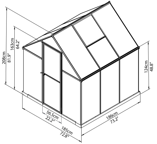 Palram - Canopia Mythos 6 x 6 Hobby Greenhouse
