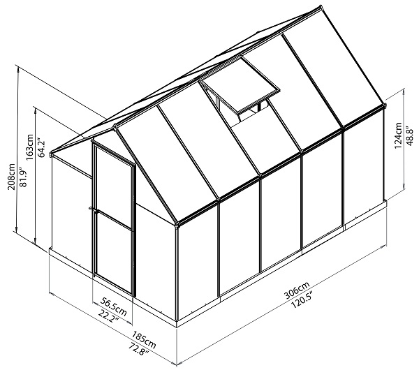 Palram - Canopia Mythos 6 x 10 Hobby Greenhouse - 701631
