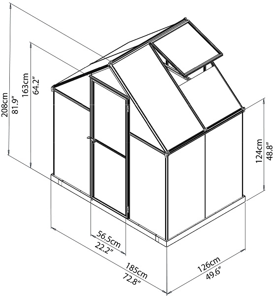 Palram - Canopia Mythos 6 x 4 Hobby Greenhouse