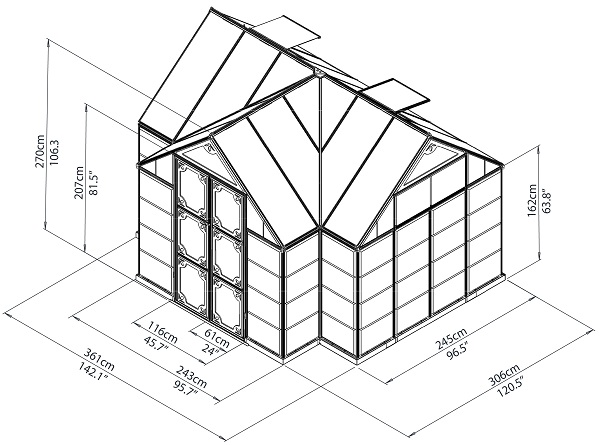 Palram - Canopia Chalet Greenhouse  - 702422