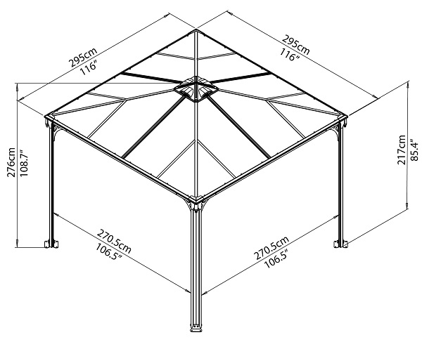 Palram - Canopia Palermo 3000 Gazebo - 702425