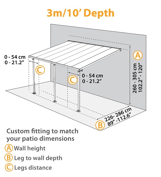 Palram - Canopia Feria 10 x 10 Patio Cover