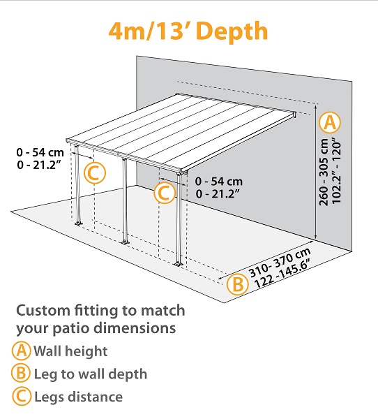 Palram - Canopia Feria 13 x 20 Patio Cover - 702658