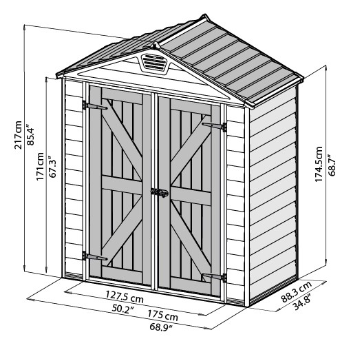 Palram - Canopia SkyLight 6 x 3 Storage Shed
