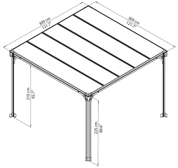 Palram - Canopia Milano 3000 Gazebo - 703728