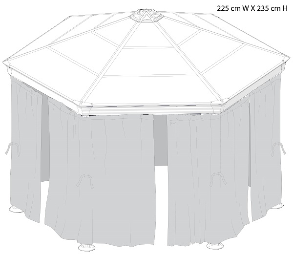 Palram - Canopia Roma Gazebo 6-Piece Netting Set - 703986
