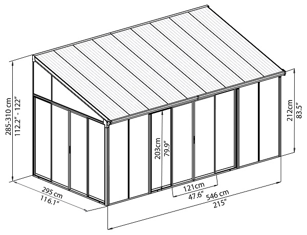 Palram - Canopia SanRemo 10 x 18 Patio Enclosure - 703992