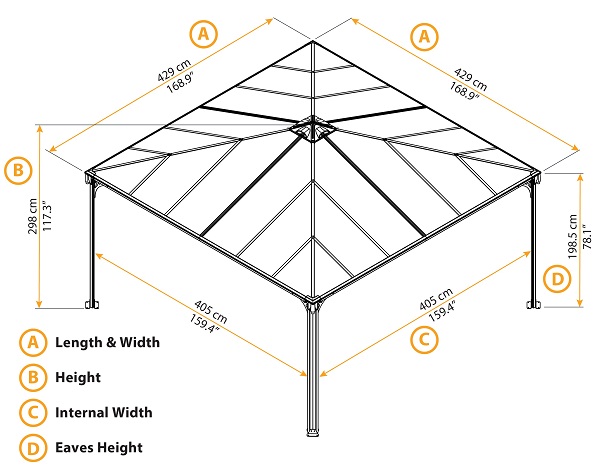 Palram - Canopia Palermo 4300 Gazebo - 704044