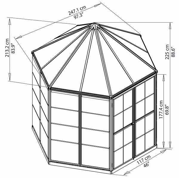 Palram - Canopia Oasis Hex Greenhouse - 704053