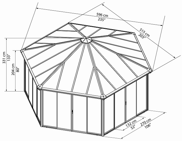 Palram - Canopia Garda Garden Gazebo - 704467