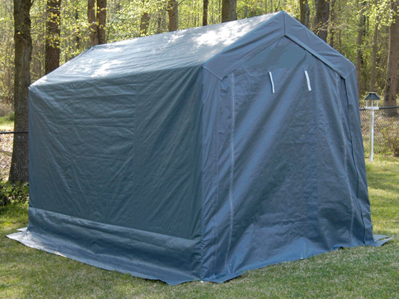 King Canopy 8 x 12 Foot Temporary Enclosed A-Frame Storage Shed and ATV Garage