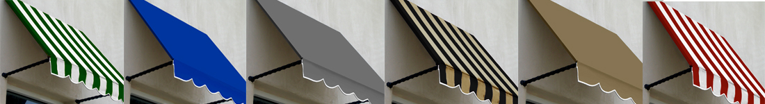 Awntech 6 Foot Sante Fe Sloped Awning with Valance and Projection Options