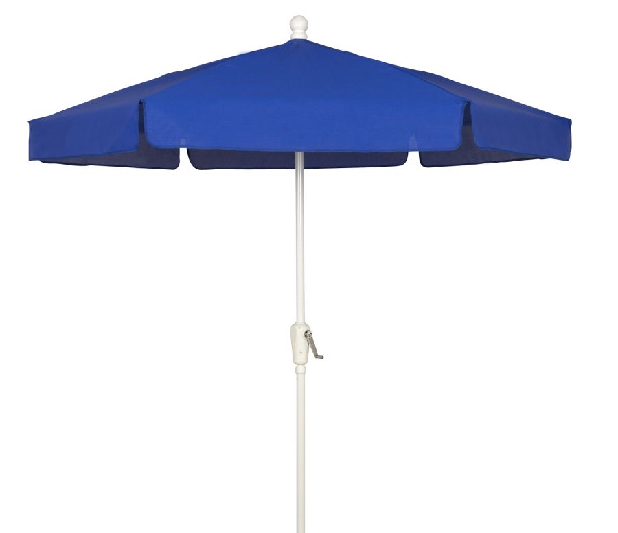 Fiberbuilt 7.5 Foot Hexagon Home Garden Umbrella with Vinyl Canopy