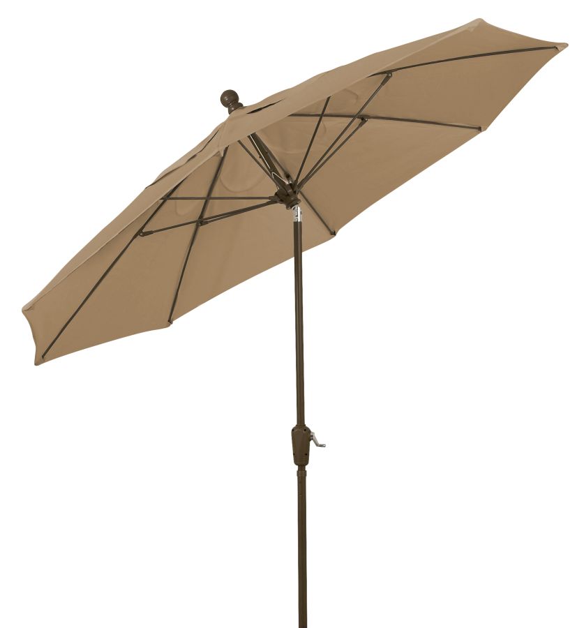 Fiberbuilt 9 Foot Octagonal Home Patio Tilt Umbrella with Acrylic Canopy