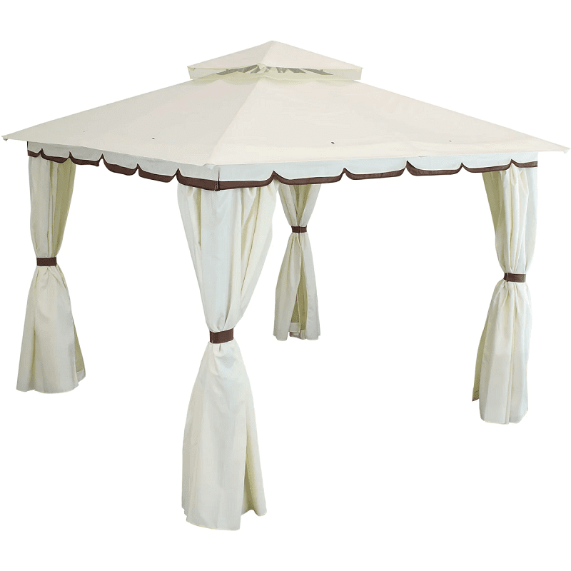 Sunnydaze Soft Top 10' x 10' Gazebo with Screens and Privacy Walls