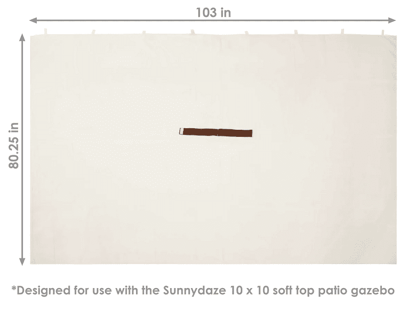 Sunnydaze 4-Piece Replacement Polyester Sidewall Set for 10' x 10' Gazebo