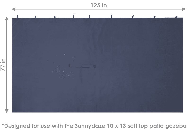 Sunnydaze 4-Piece Replacement Polyester Sidewall Set for 10' x 13' Gazebo
