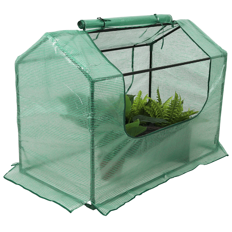Sunnydaze 4' x 3' Mini Greenhouse with 2 Side Doors